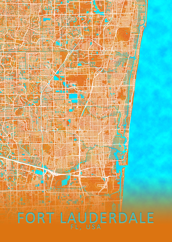 Fort Lauderdale FL USA Map