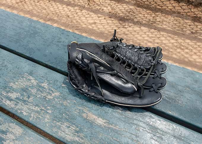 leather baseball glove