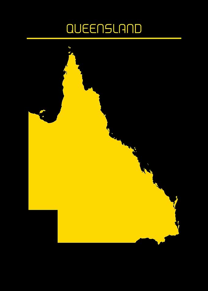 Queensland Map Gold