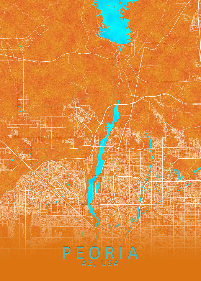Peoria AZ USA City Map