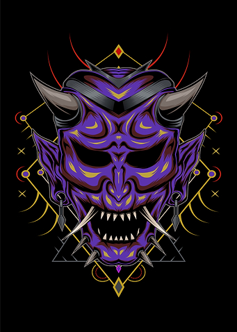 harajuku oni illustration