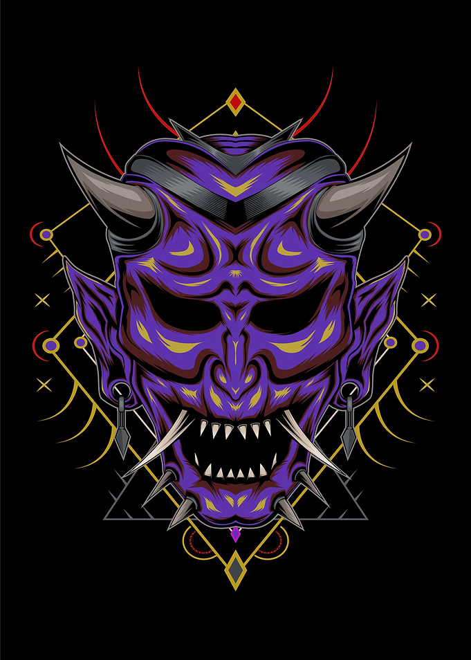 harajuku oni illustration