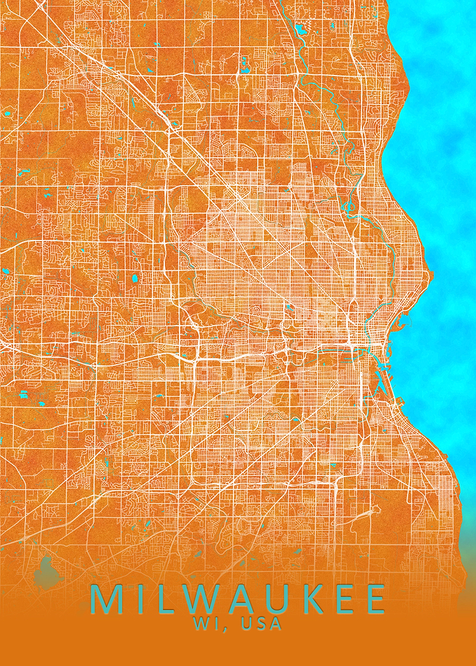 Milwaukee WI USA City Map