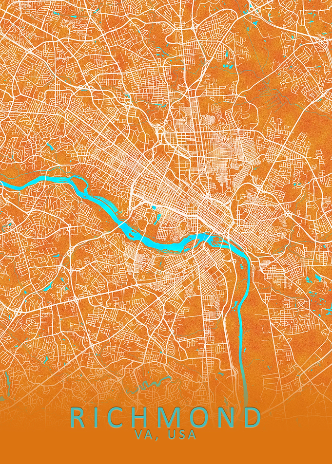Richmond VA USA City Map