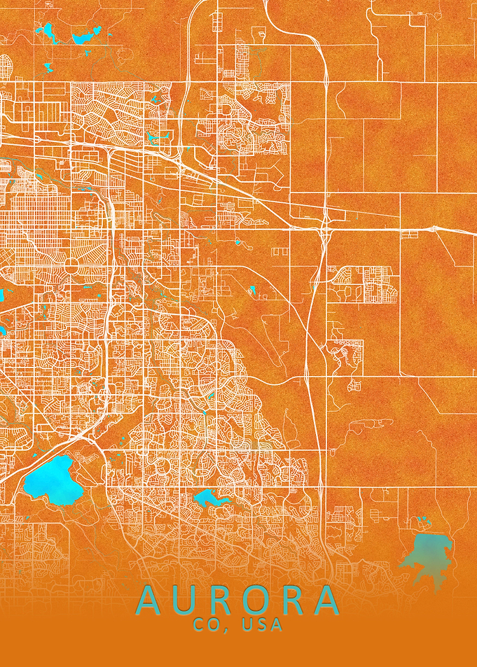 Aurora CO USA City Map