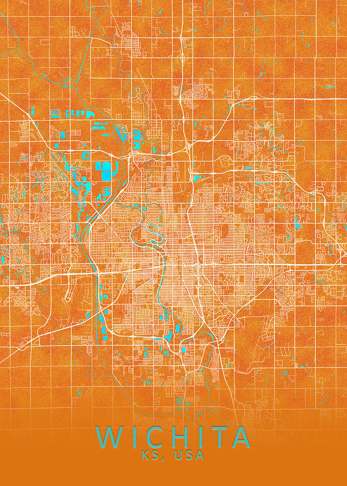 Wichita KS USA City Map