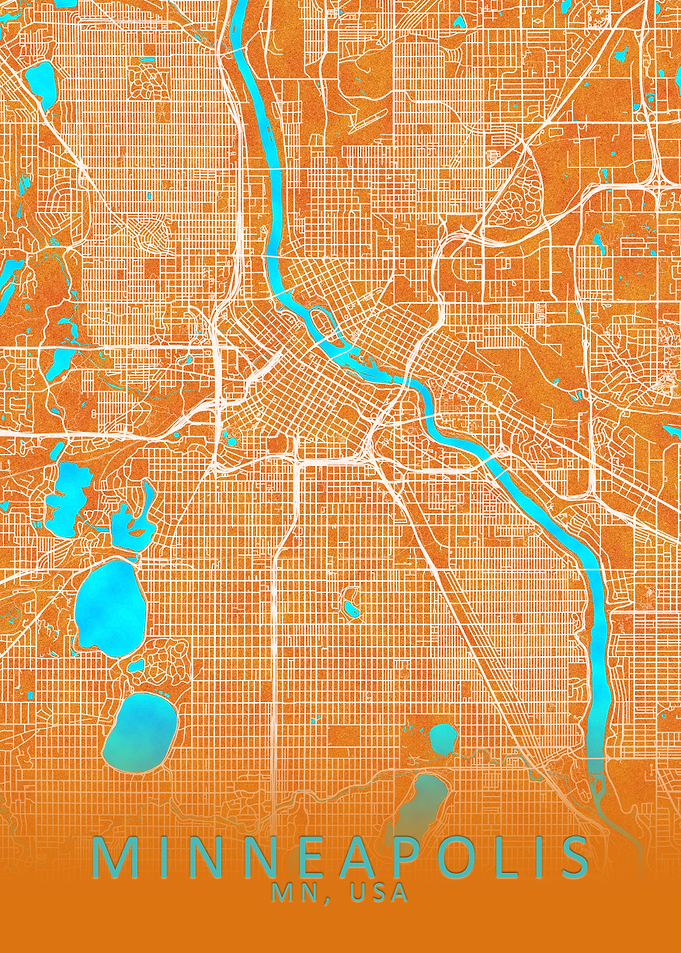 Minneapolis MN USA Map