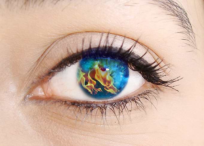 fire in the eyes