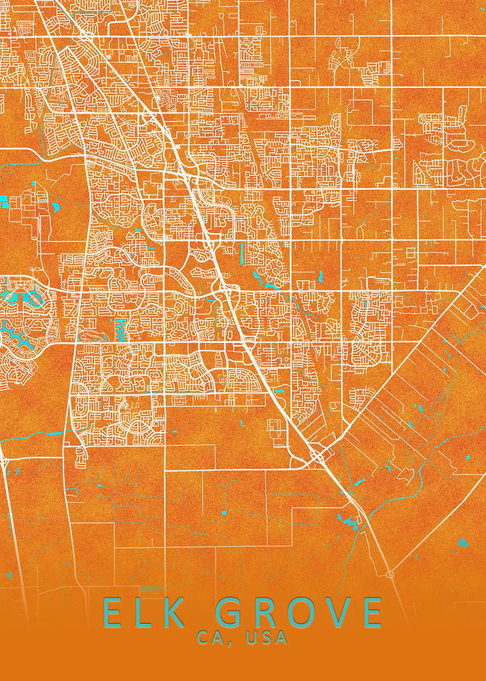 Elk Grove CA USA City Map