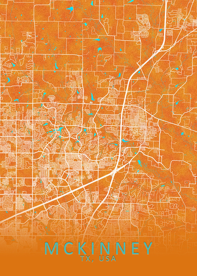 McKinney TX USA City Map
