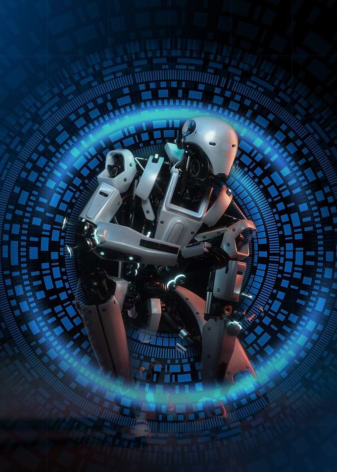 robot on data