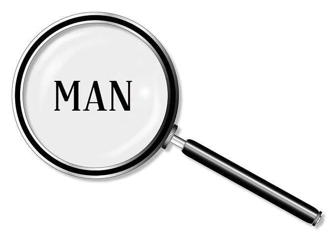 Man Magnifying Glass
