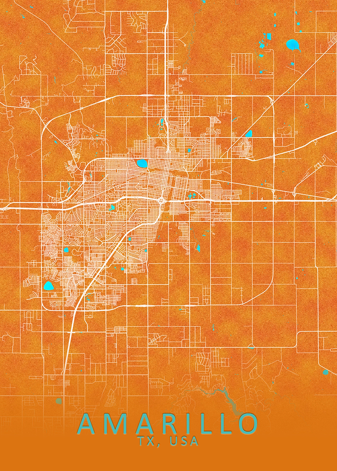 Amarillo TX USA City Map