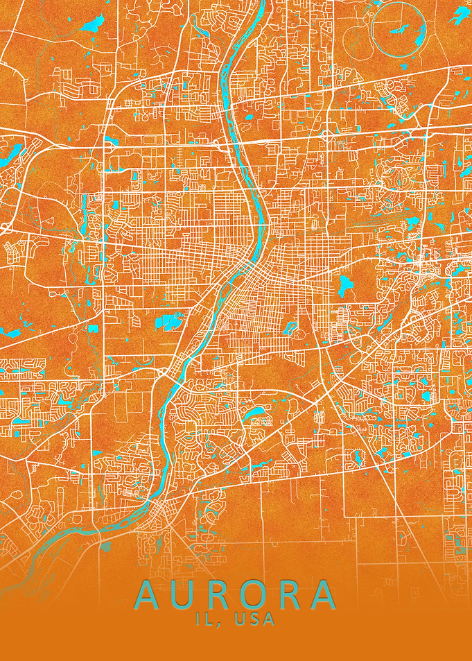 Aurora IL USA City Map