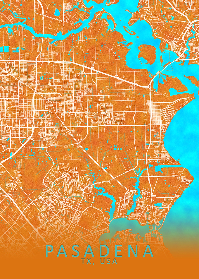 Pasadena TX USA City Map