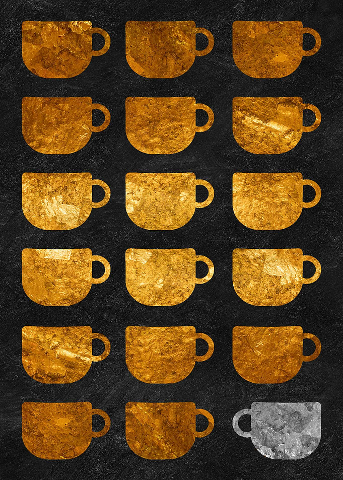 Gold coffe mugs