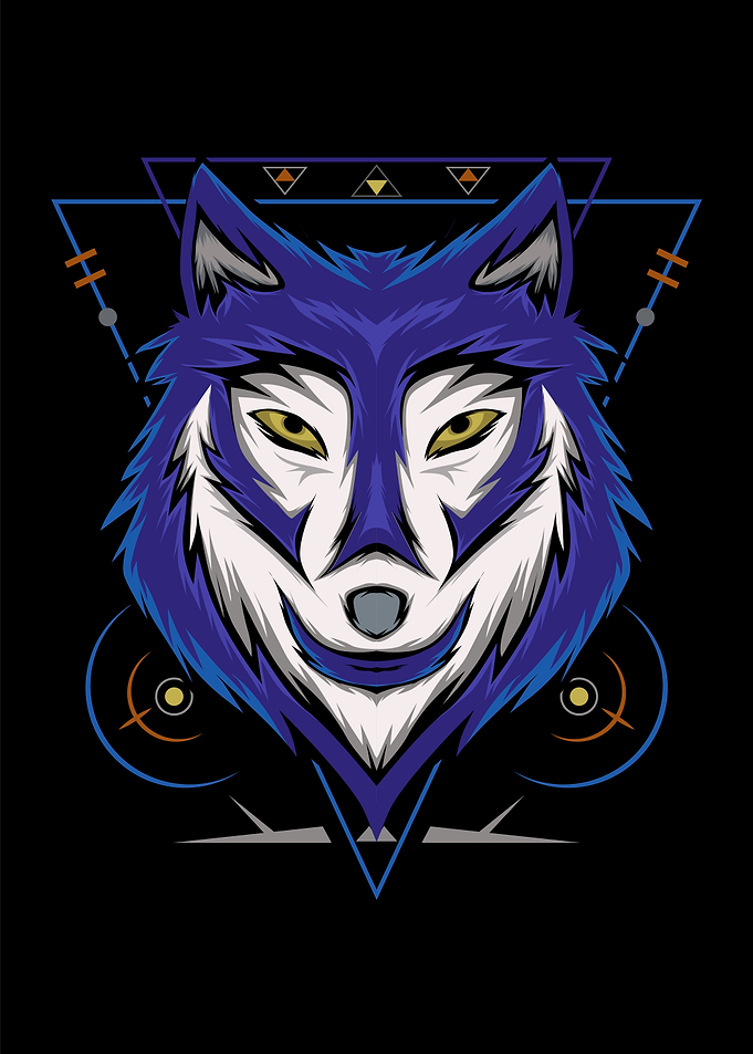 Head wolf vector