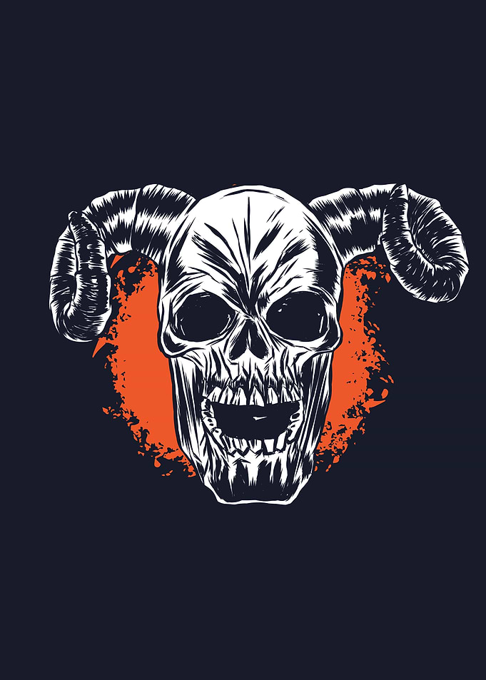 Horned skull