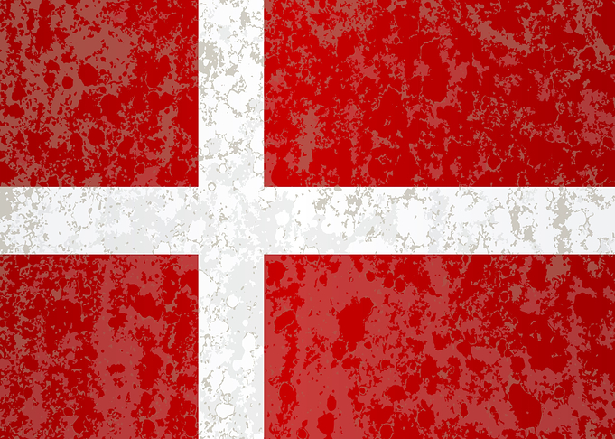 Flag of Denmark Grunge