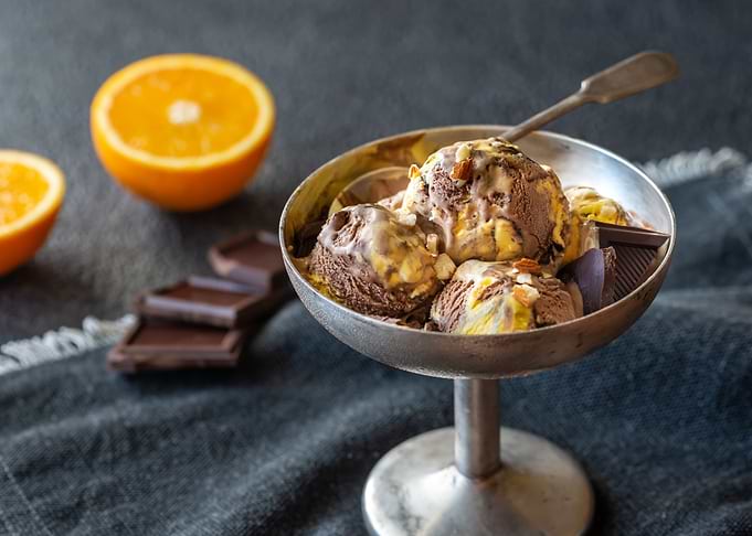 Orange ice cream