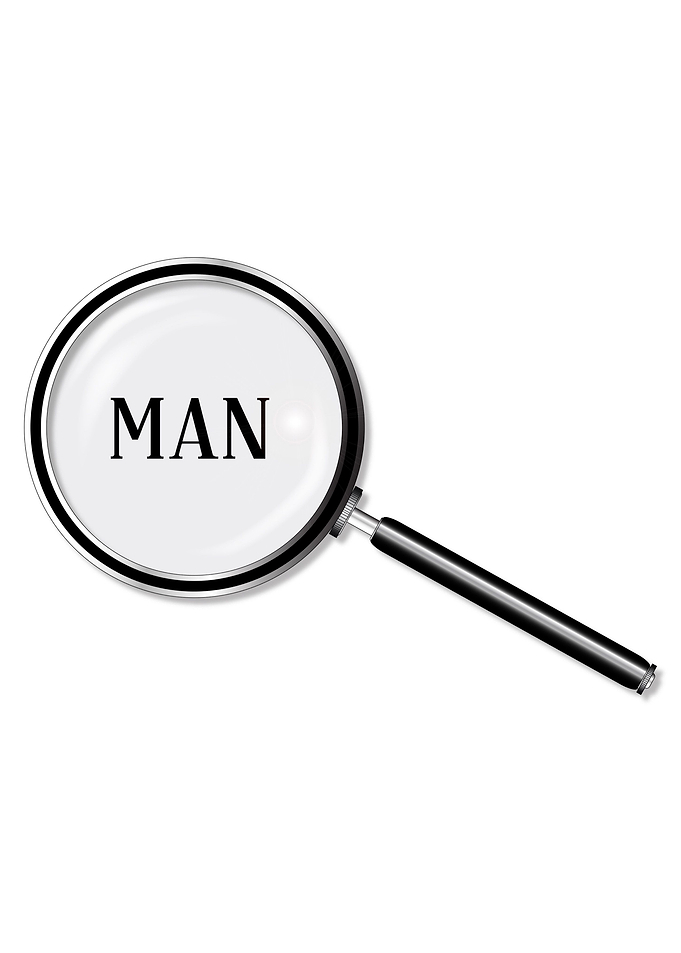 Man Magnifying Glass