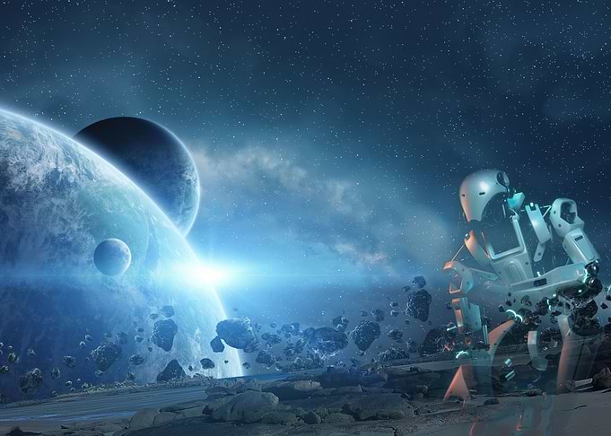 robot on universe