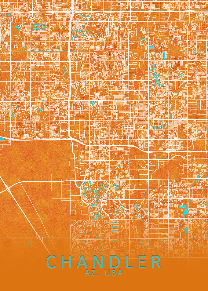 Chandler AZ USA City Map