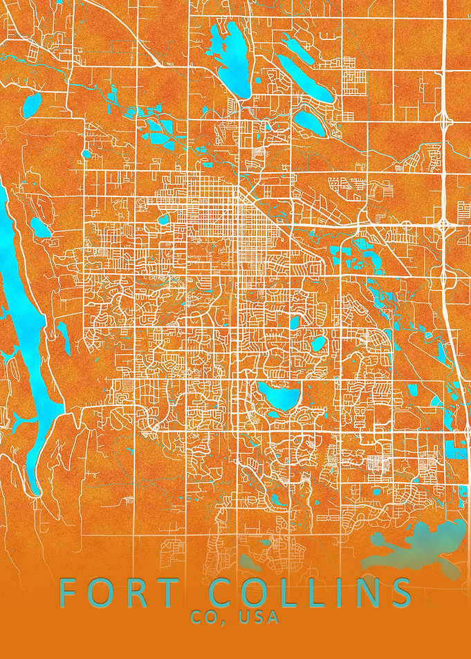 Fort Collins CO USA Map