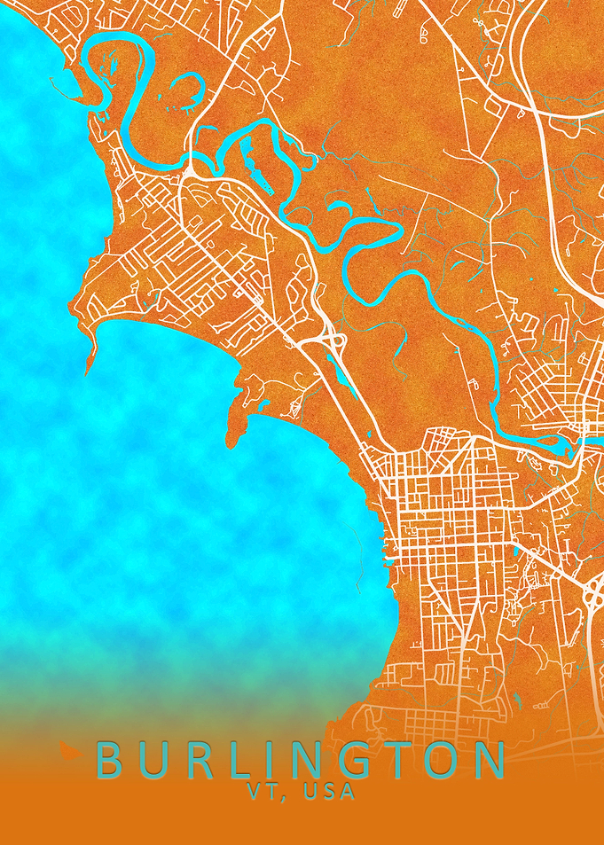 Burlington VT USA City Map