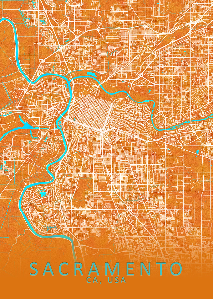 Sacramento CA USA Blue