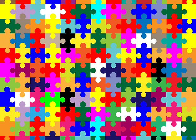 Jigsaw Pieces In Colour
