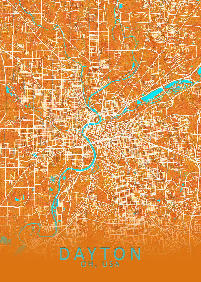 Dayton OH USA City Map