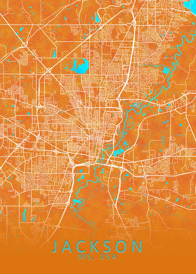 Jackson MS USA City Map