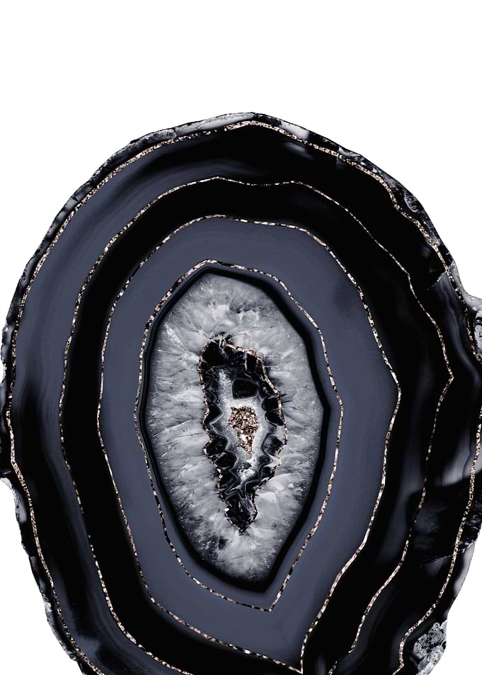 Blue Black Agate Glitter 1