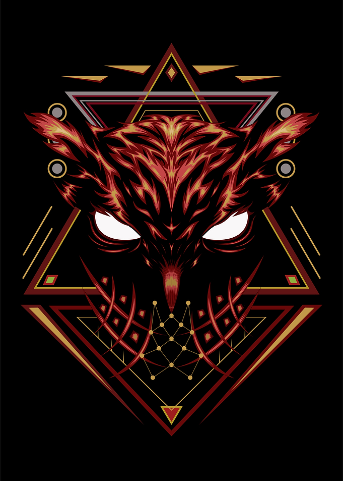 fire owl illustration