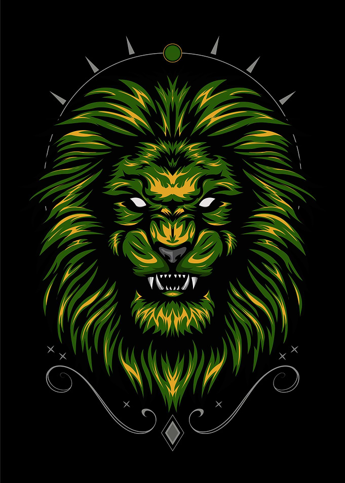 The Lion head Illustration