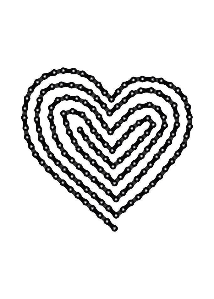 Bike Chain Heart
