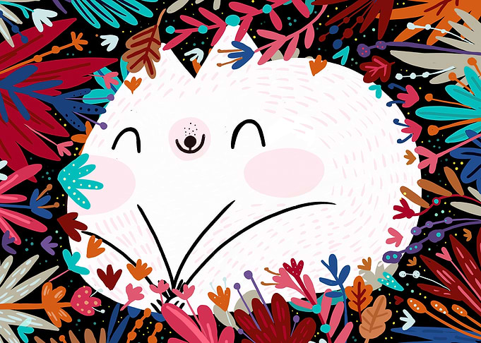 Cat in the flowers