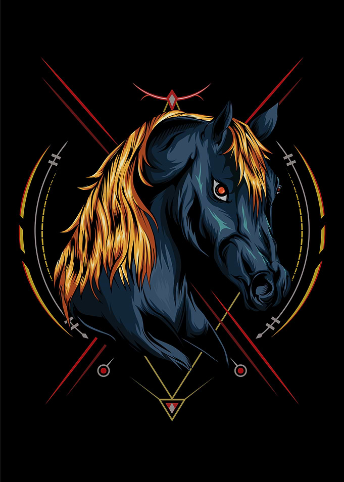 vector horse illustration