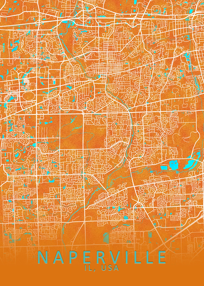 Naperville IL USA City Map