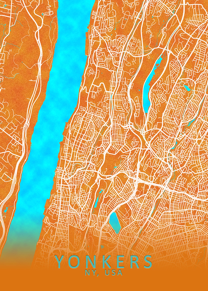 Yonkers NY USA City Map