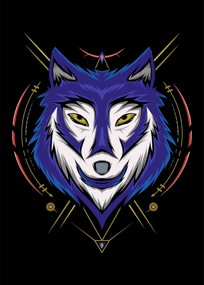 wolve logo vector