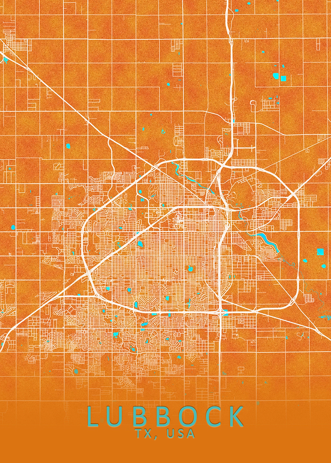 Lubbock TX USA City Map