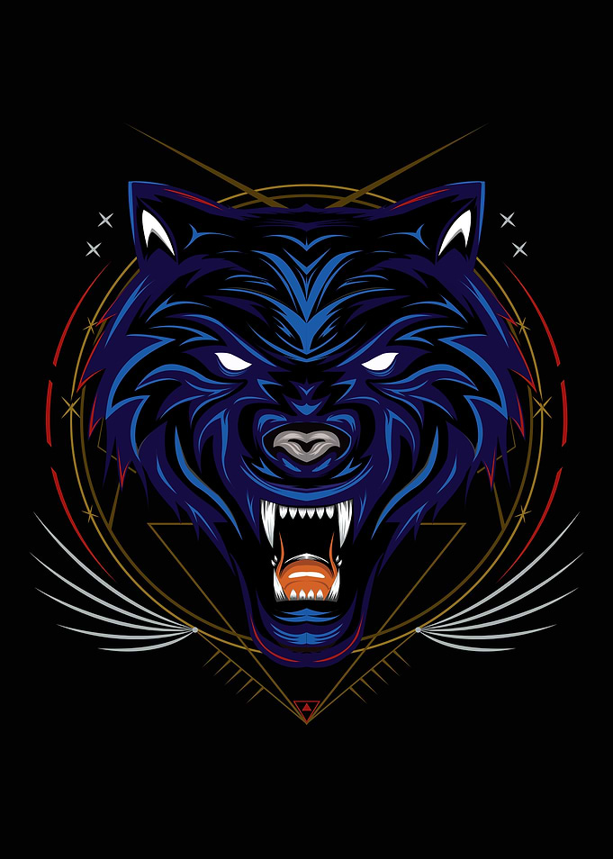 The wolves vector logo