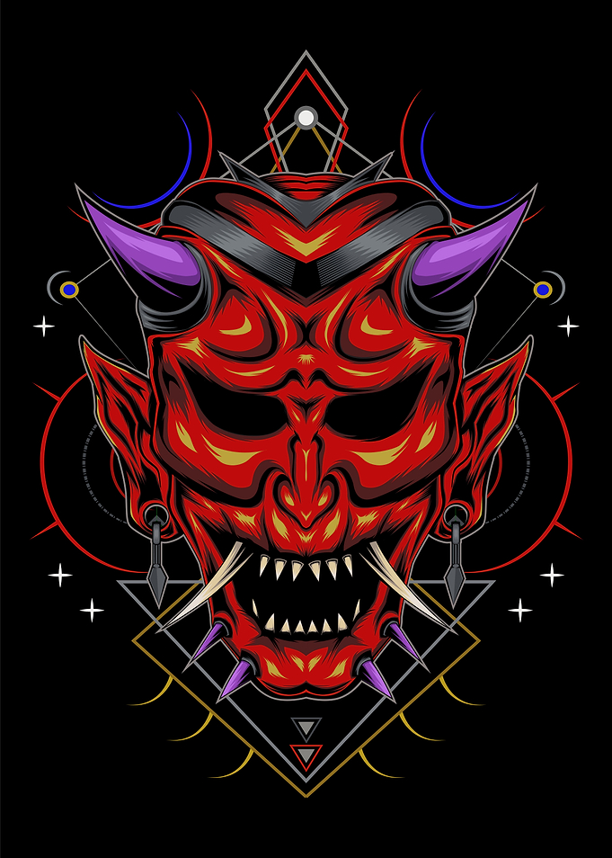 harajuku oni illustration