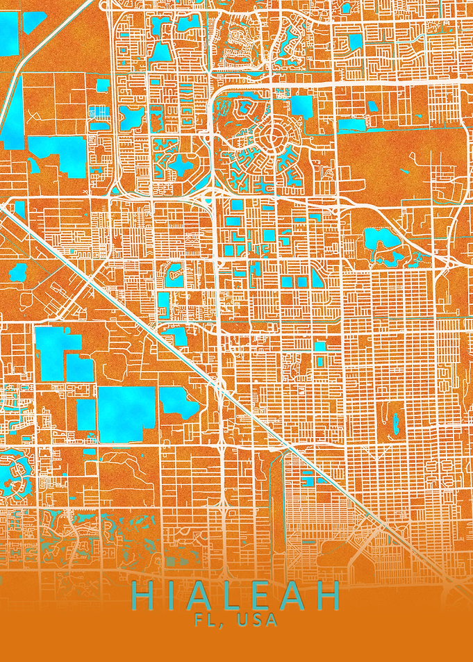 Hialeah FL USA City Map