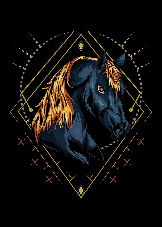vector horse head horse