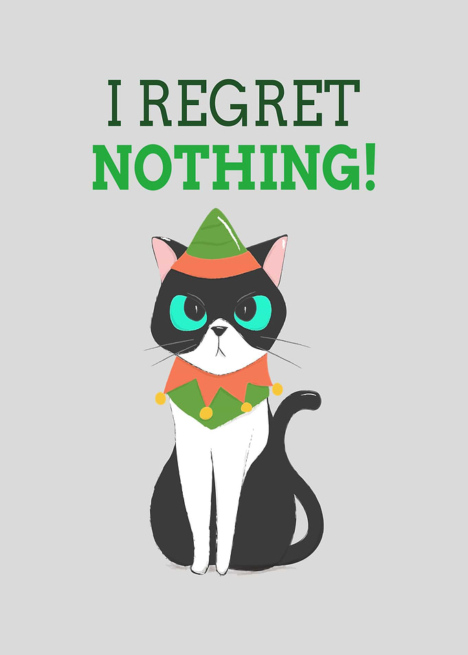 Angry Cat I regret Nothing
