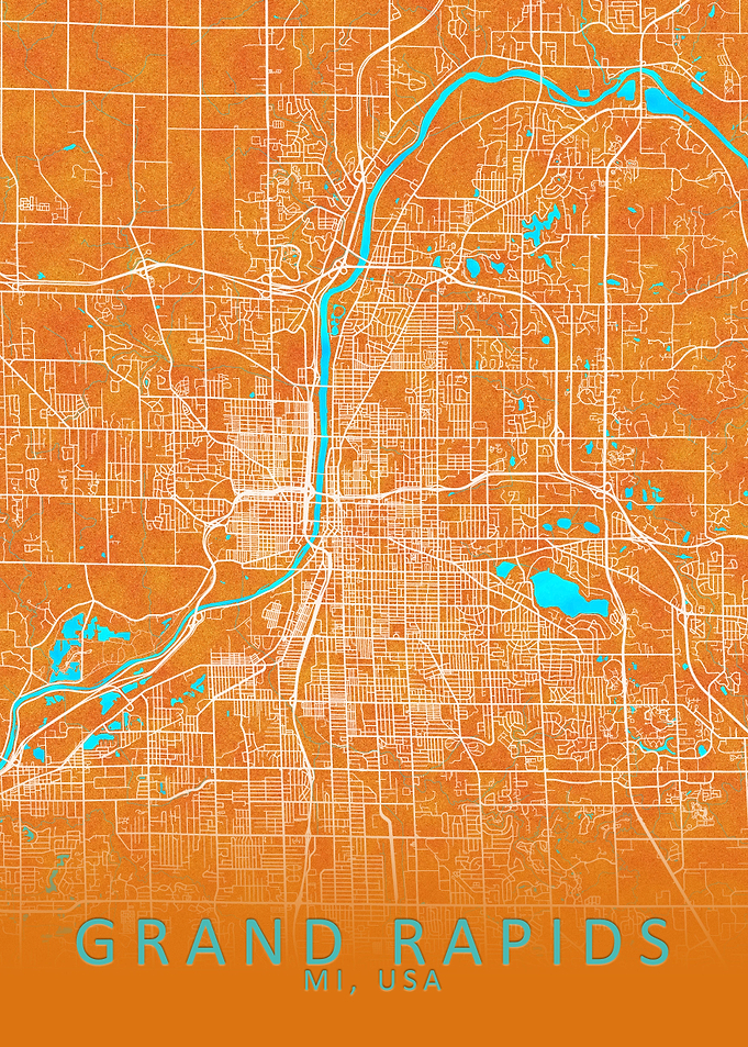 Grand Rapids MI USA Map