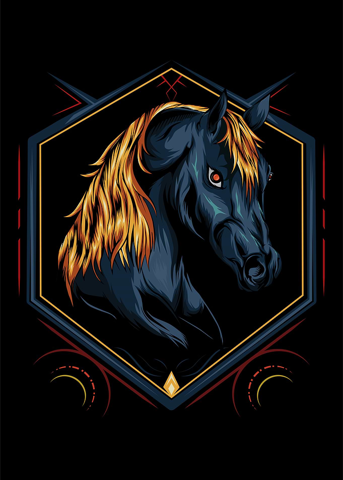 vector horse logo